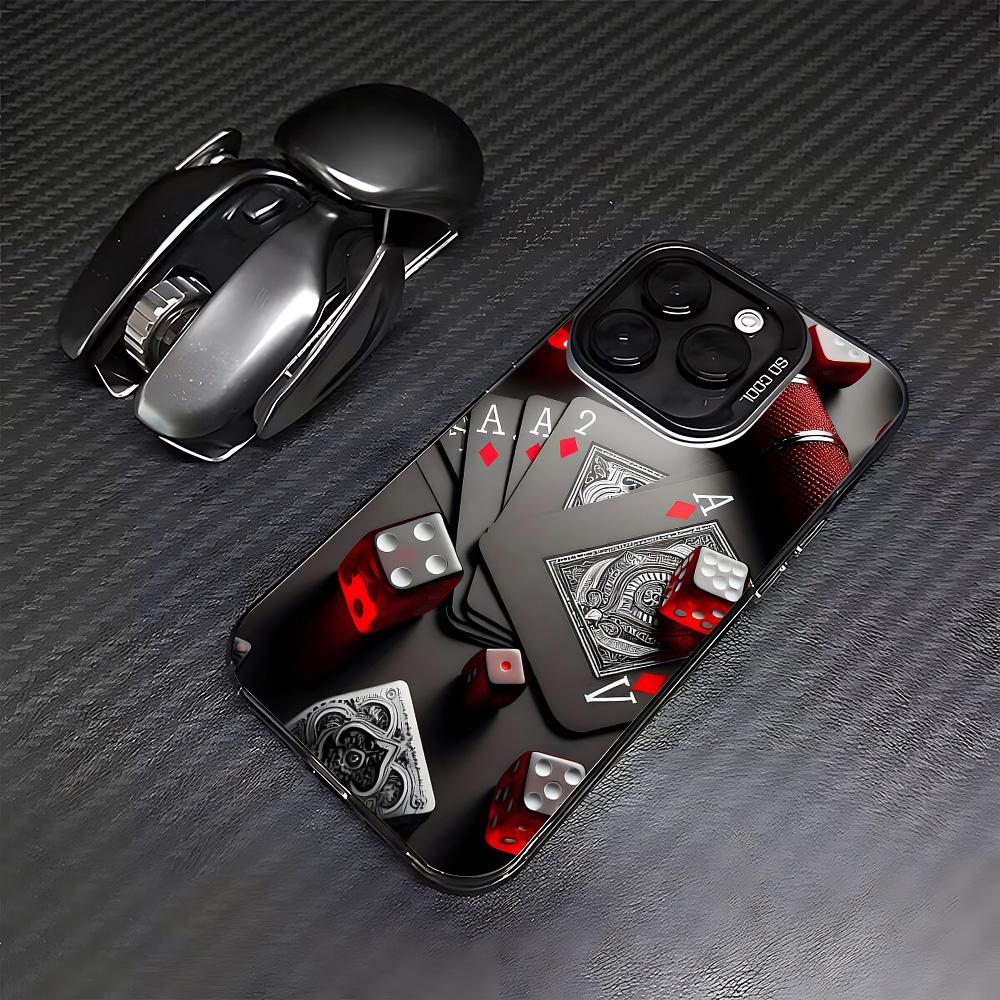 Dice Poker Cherry Pattern Phone Case for Samsung Galaxy A16 A06 A35 A55 A25 A05S A15 A56 A54 A36 A34 A24 A26 A14 A05 A04 4G 5G