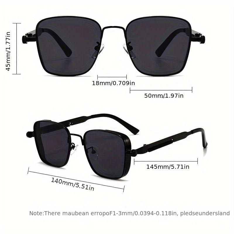 Vintage Metal Steampunk Sunglasses Men Women Fashion Square Sun Glasses Sunscreen Sunshade Glasses
