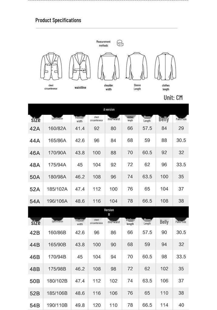 Hodo Men's Formal Business Suit