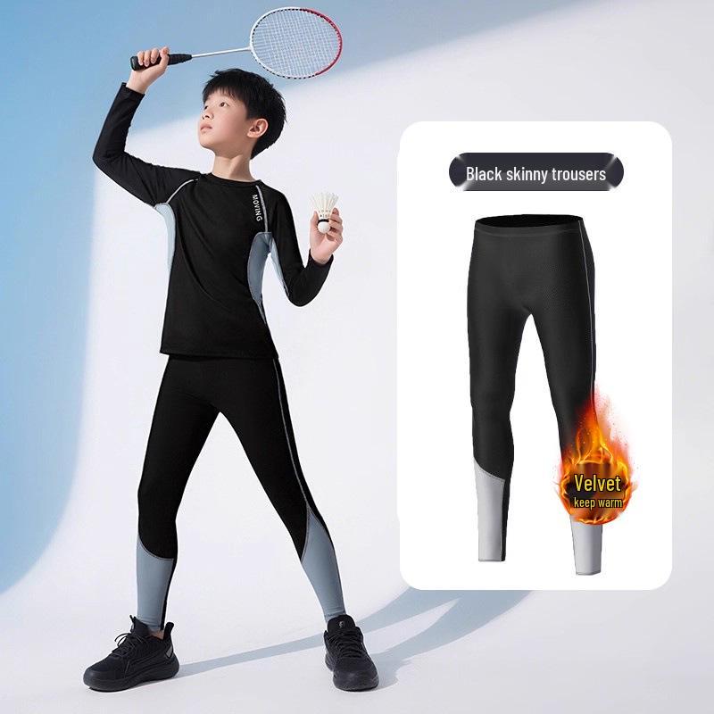 

Hui Li Kids Quick-Dry Ski Suit: Fleece-Lined, Thickened Base Layer for Winter Sports Warmth 120 (Recommended 110-120CM, 30-45 lbs)