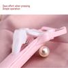Eyelash Curler Professional Home Beauty Salon Portable Ergonomic Press Type Lash Curler Makeup Tool (Pink)