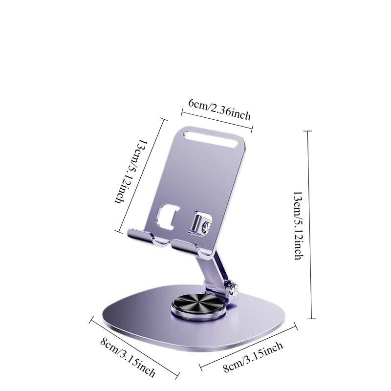 1PC all-metal 360-degree rotating mobile phone holder desktop universal bracket folding