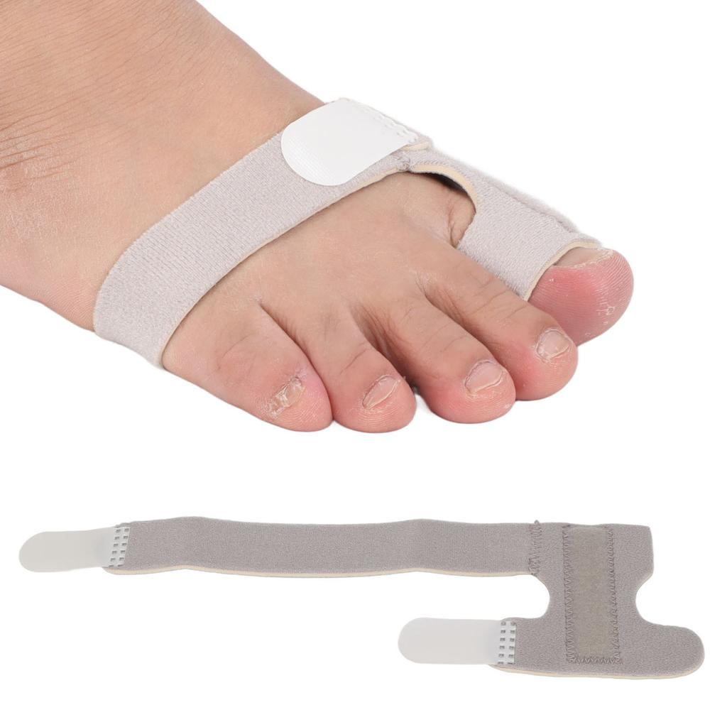Toe Brace Portable Breathable Adjustable Hook and Loop Fixation Toe Brace Gray