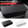 For Tesla Model 3 19-23 Central Control Armrest ABS+Leather Protective Cover For Model Y 19-24 Car Chair Armrest Cushion Cover