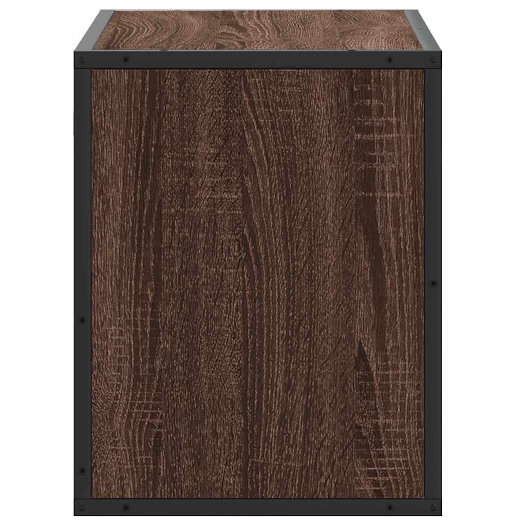 Mobile TV Effetto Rovere Marrone 60 x 31 x 39,5 cm Truciolato e Metallo