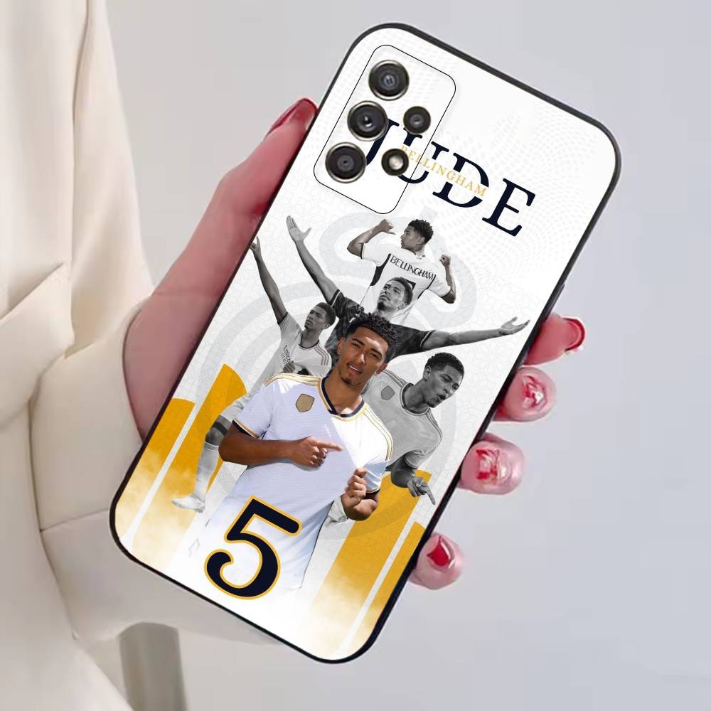 J-Jude F-Football Bellinghams Phone Case For Samsung S25,S24,S21,S22,S23,S30,Ultra,S20,Plus,Fe,Lite,Note,10,Black Cover