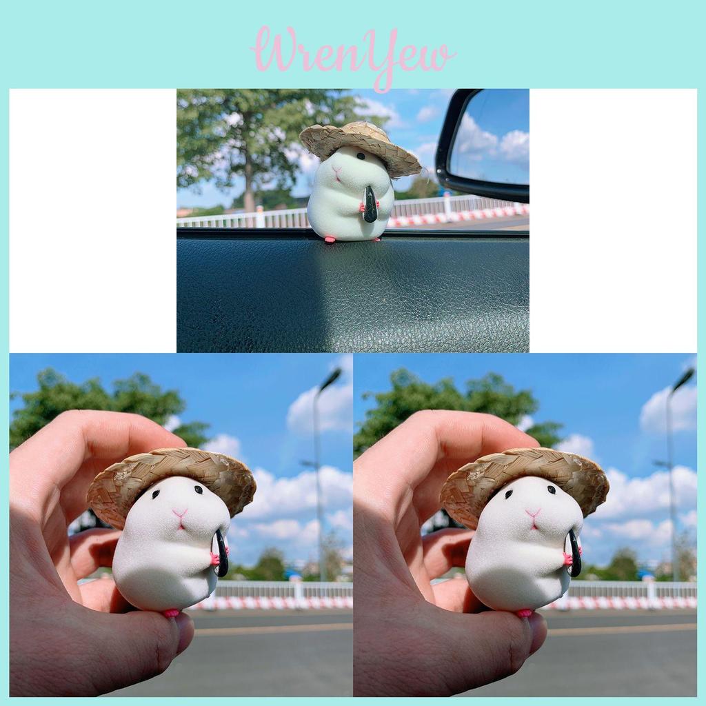 Foodie Hamster Car Desk Decor With Cute Pvc Figurine For Kids Gift And Home Office