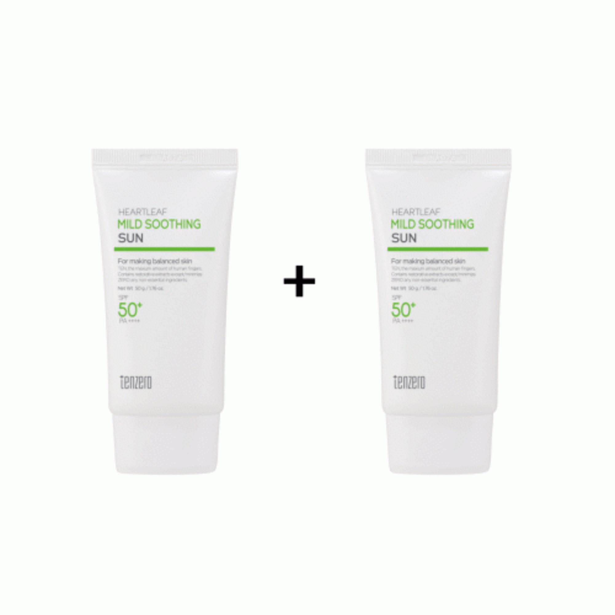 TENZERO Heartleaf Mild Soothing Sun Cream Duo Pack 50g