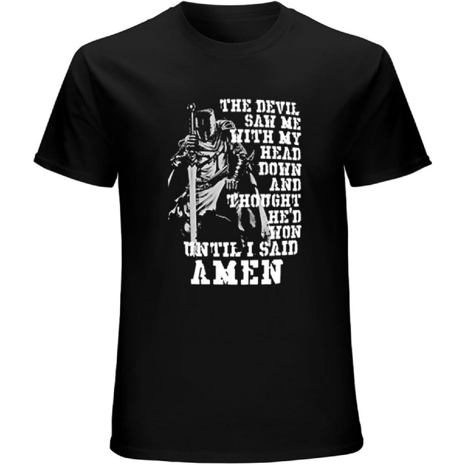 

WUWEICHEN Soldier God Sketch Tee Devil Knight Templar Warrior A Menen sTop Sweatshirt Short Sleeve T-Shirt Black XXXXXL різнокольоровий
