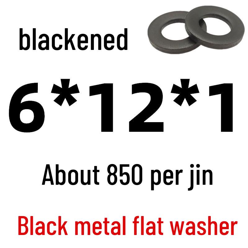 Thickened Black Iron Flat Washer for Screws, Non-standard Round Design