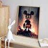 Disney Diamond Painting Dark Gothic Mickey Mouse Illustration DIY Kit Adult Arts and Crafts Home Decor and Gift