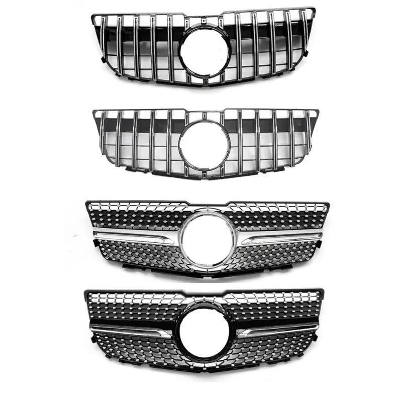 Für Mercedes GLK X204 2013-2015 Frontgrill Passend für GLK280 GLK300 GLK350 Kühlergrill mit Netz ABS Chrom-Zierleiste