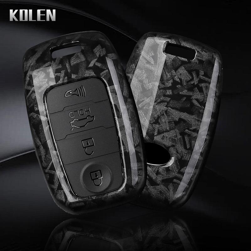 Abs Carbon Fiber Style Car Key Case Cover For Kia Sportage Cerato Optima K2 K3 K4 K5 Rio Picanto Soul Sorento Sedona Protector