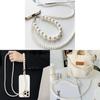 Pvc Pearl Chain Phone Lanyard With Detachable Strap For Women And Men