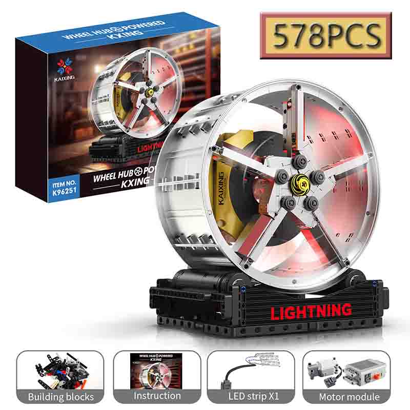 

Moc Творческий Электрический RC Ступица Колеса С Мотором Светодиодная Сборка DIY Модель Строительные Блоки Детская Головоломка Игрушка Подарок