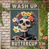 Rustic Metal Skull Wall Art Vintage Tin Sign