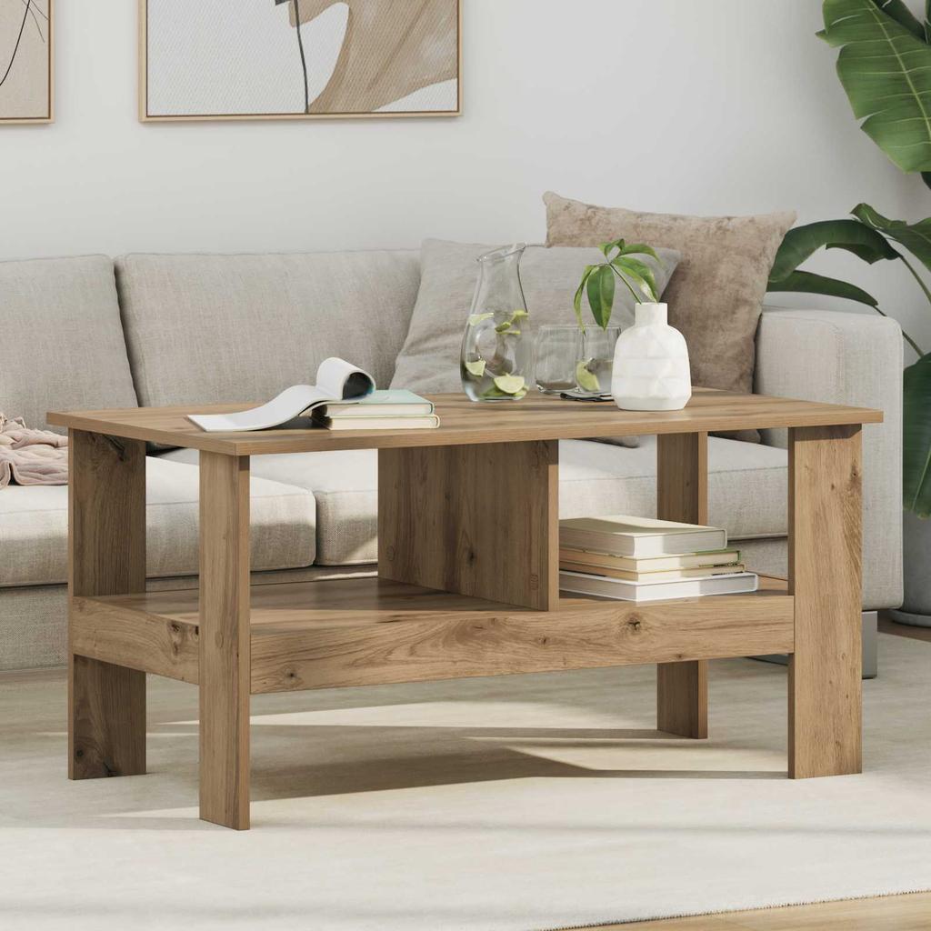 Coffee Table Artisan Oak 90 X 50 X 45 Cm Engineered Wood