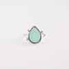 Natural Aqua Chalcedony Gemstone 925 Sterling Silver Jewelry Handcrafted Ring RR-57-21