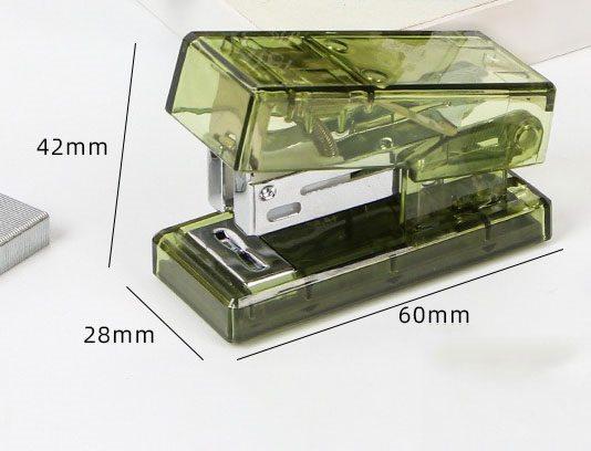 

Transparent mini stapler for students, compact, labor-saving and portable office bookbinding machine