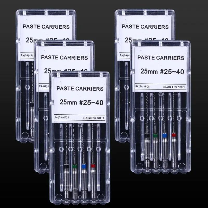 4Pcs Dental Rotary Paste Carriers Spiral Filler Lentulo Assorted Engine Filling Paste Dentistry Tool