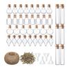 Elegant Mini Glass Wishing Bottles Jars with Cork Stoppers Set for Storing Dream DIY Crafts Projects Beads Container