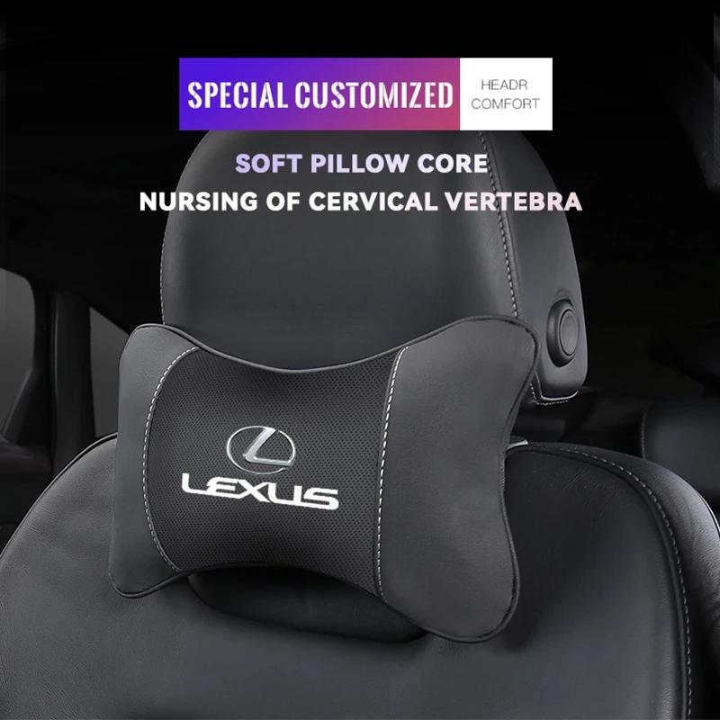 For Lexus RX330 IS250 Ct200h ES300h RX350 IS300h NX300h RX400h ES350 Head Car Headrest Leather Neck Pillow Auto Interior