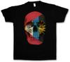 CLASSIC ANTIGUA AND BARBUDA SKULL FLAG T-SHIRT - Biker MC Banner Sizes S - 5XL