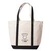 VASKA by Moz Tote Bag, Large, Large Capacity, Nordic, Swedish Elk Design, Women's, Canvas Fabric, Heavyweight Cotton, VSCE-03A, Night Black