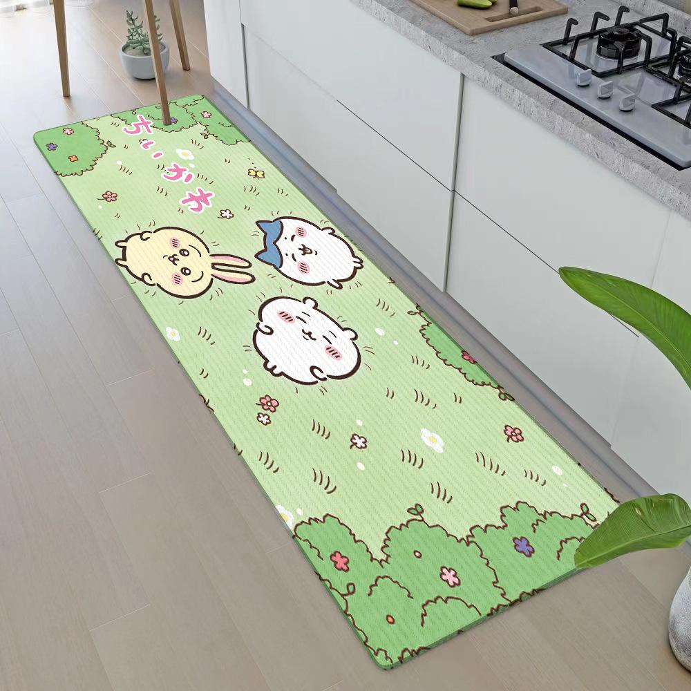 Entrance Front Door Doormat Anime Chiikawas Non-slip Kitchen Rug Living Room Rugs Balcony Bathroom Foot Mat Floor Mats Carpet