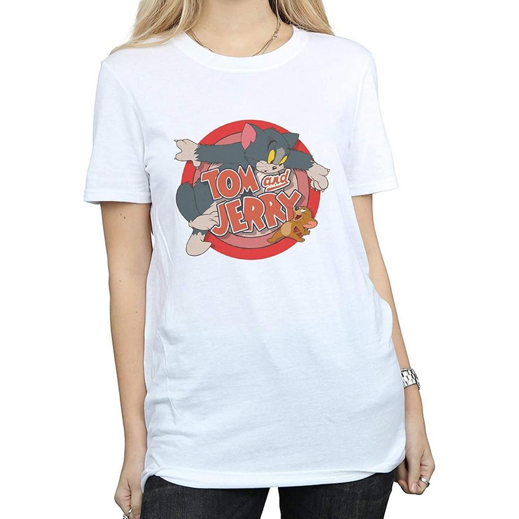 Tom and Jerry Damen/Damen Catch Baumwoll-T-Shirt