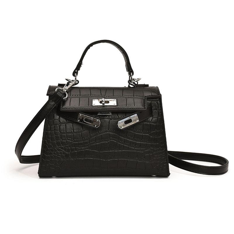 New High-end Bag, Crocodile Pattern Lock, Portable Shoulder Messenger Trendy Women's Bag