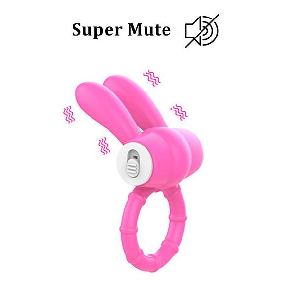 Vibrator Cock Ring Rabbit Vibrating Penis Ring for Man Delay Ejaculation Clit Stimulation Intimate Sex Toys for Couple Rings 18+