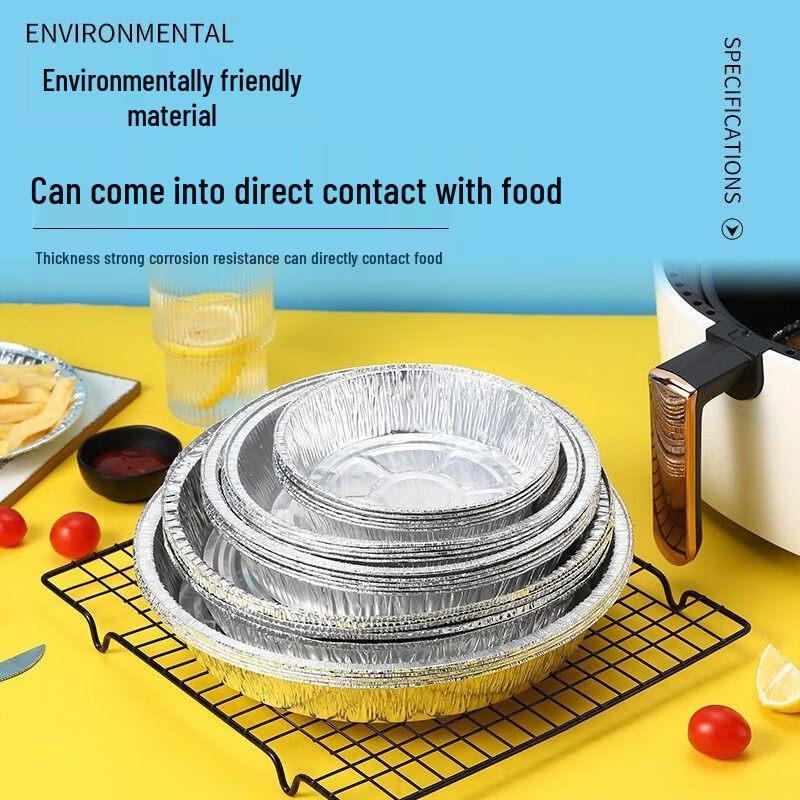 Kashicong Round Aluminum Foil Containers for BBQ & Picnic