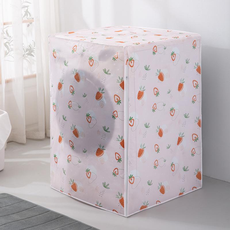 1pc PEVA Washing Machine Special Dustproof Sunscreen Waterproof Cover , Zippered Household Appliance Cover
