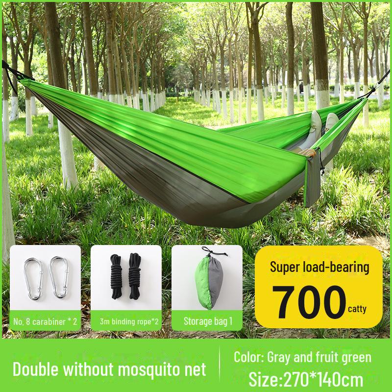 

Ультралегкий подвійний нейлоновий гамак: Захист від перекидання, захист від комарів, швидке відкриття для літнього кемпінгу на свіжому повітрі Double, 270x140CM