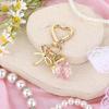 Elegant Strawberry Keychain Charm Pendant Convenient for Women Girls Fashionable Bag Charm with Heart Clasp Designs