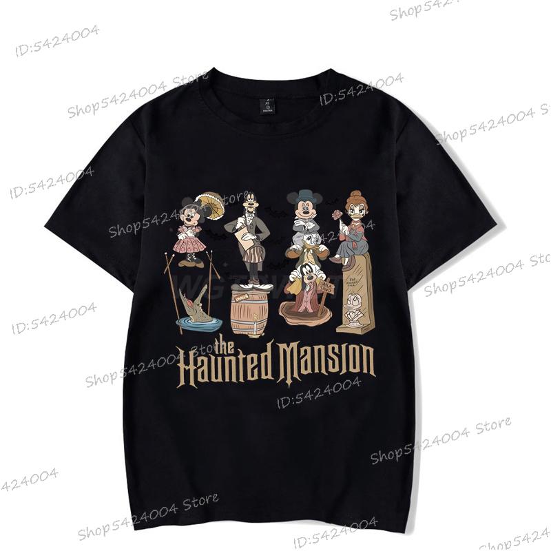 Cartoon Mickey Halloween T-shirts Be Haunted Spooky Season Streetwear Men Women Fashion Disney Halloween Party Tshirts Gifts