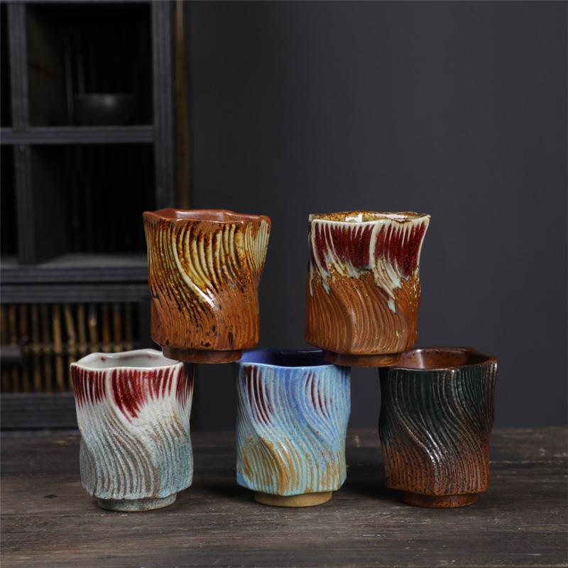 Ceramic Tea Cup Small Teacup Creative Teacup Retro Single Cup Tea Bowl Cup Coarse Pottery Master Cup