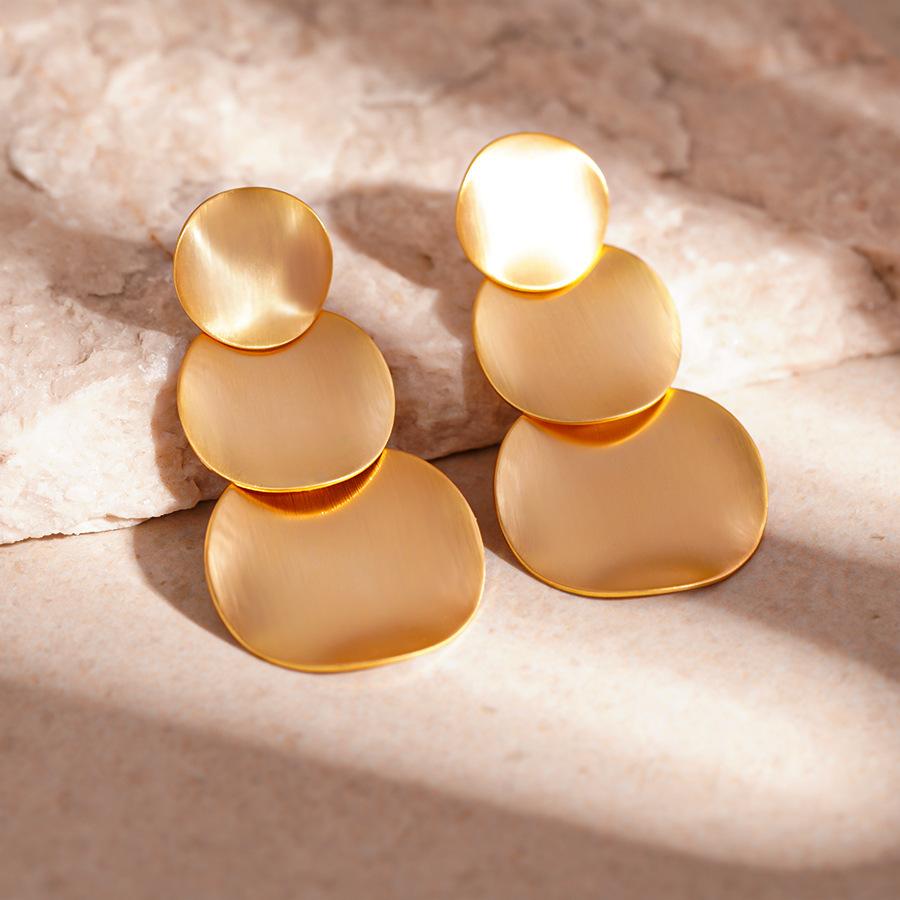 Европейские и американские треугольные серьги-цепочки с бахромой Преувеличенные серьги в холодном стиле Нишевые высококлассные серьги