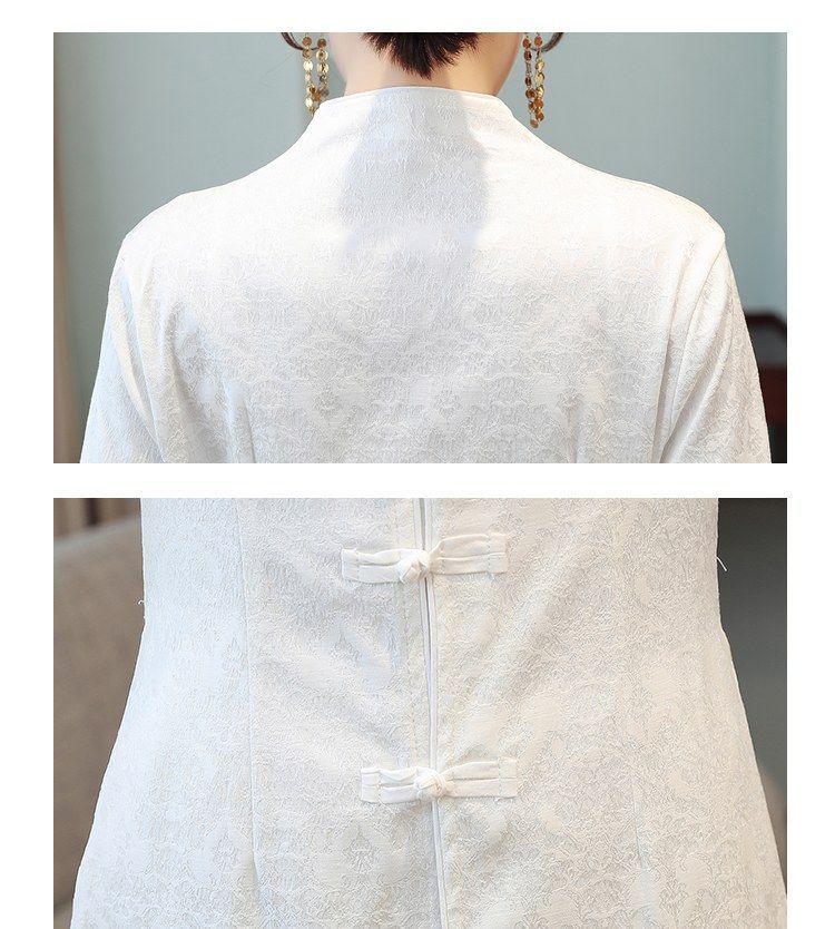 Spring/Summer 2023 Cotton Linen Zen Cheongsam Dress with Frog Buttons - Artistic Retro Chinese Style