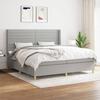 VidaXL Bed Slat Base with Mattress, Upholstered Bed, Double Bed, Adult Bedroom Interior Bed, Modern, 3132097