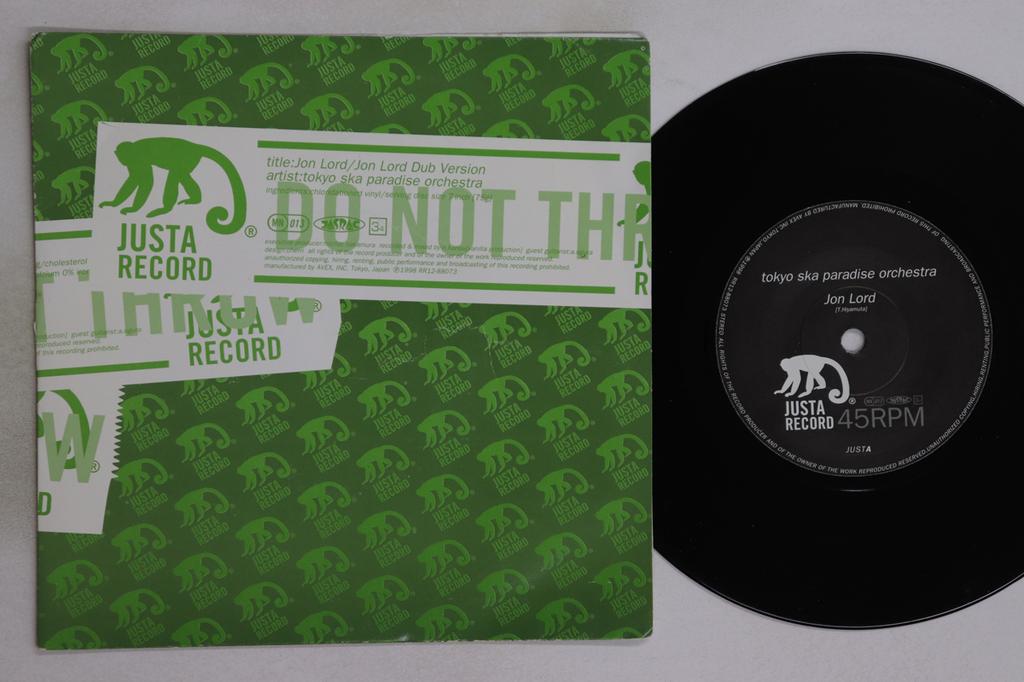 7inch Record TOKYO SKA PARADISE ORCHESTRA - Jon Lord / Jon Lord Dub Version RR1288073 JUSTA 1998 Japan Japanese Pop/Rock Used