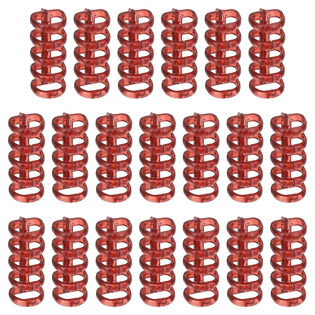 10/20Pcs 5-Ring Binding Spines Snap Split Binder Rings Plastic Round Loose-Leaf Rings Comb Folio Binder Stationery Office Supply