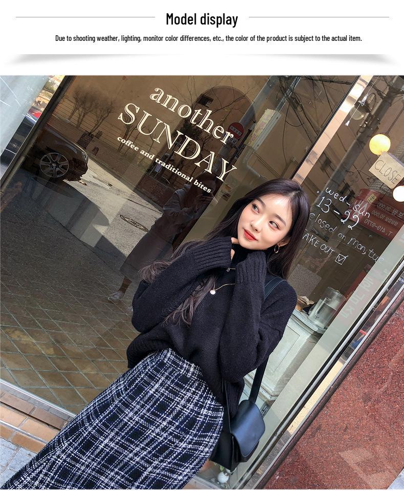 Women's High-Waist Fringe Pencil Skirt - Autumn/Winter Korean Style, Slim Fit, Mid-Length Pleated Umbrella Design