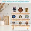 1Pcs Clear Acrylic Coin Display Stand Holders Small Easel Rack Trading Card Holder Support For Kpop Idol Card Organizer