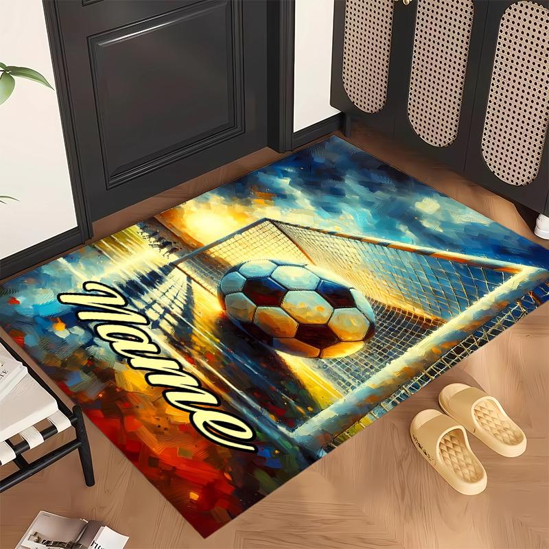 Sports Football (1) Personalized name Office Carpet Stylish Decor for Living Room Bedroom Kitchen