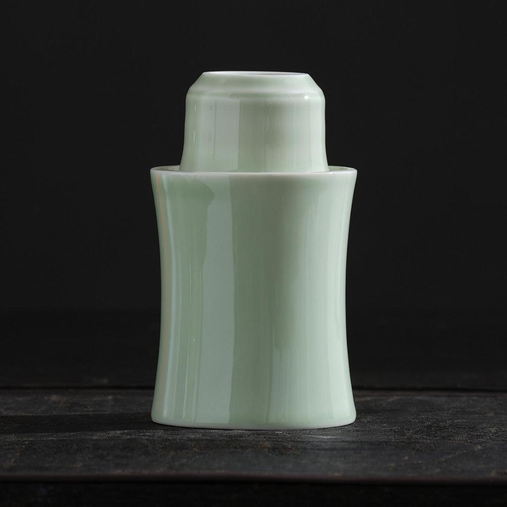 Celadon Ceramic Hot Wine Warmer Set - Chinese Style Baijiu & Yellow Wine Pot with Two Cups