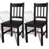 Day and Night - Day and Night Dining Chairs 2 Units Dark Brown Pine Wood