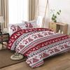 Christmas Duvet Cover Set Snowflake Red Elk Reineer Tree Queen King Double Bedding Set Twin Single Boys Adult New Year Gift