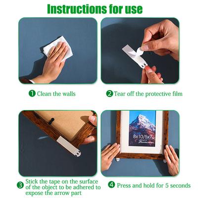 Double Sided Tape Sticker Wall 10/20PCS Sets Damage Free Picture&Frame Hanging Strips Waterproof Self Adhesive Hooks Accessories
